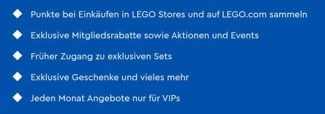 Lego® VIP Programm Vorteile