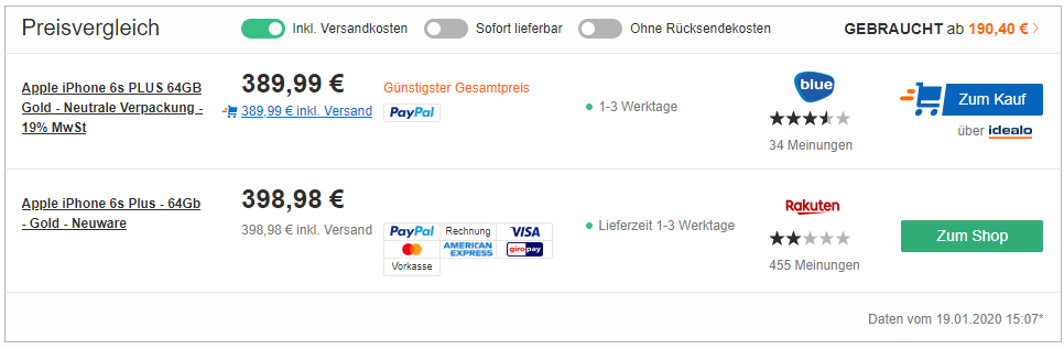 Reselling Tipps: Preisvergleich bei Idealo